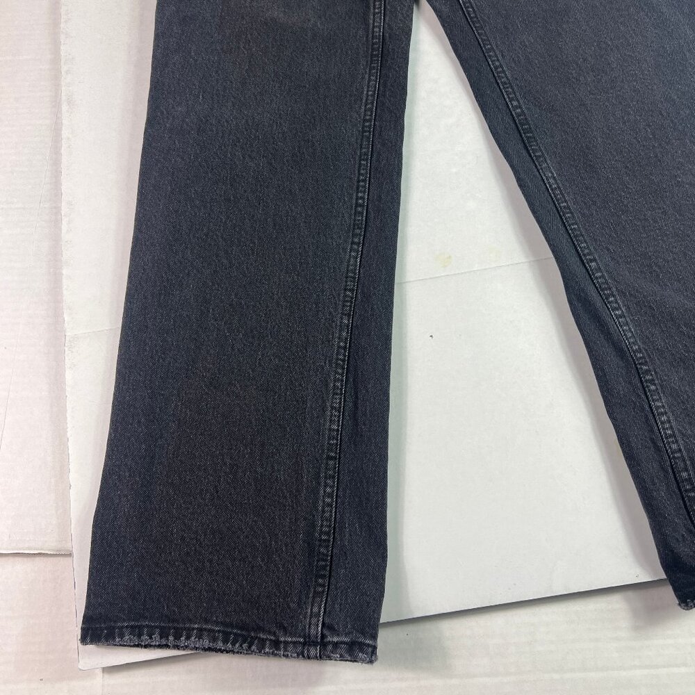 Abercrombie Fitch Jeans Women's 28x30* Low Rise Baggy Black Faded Denim Tag 25R - Picture 7 of 16
